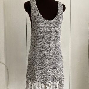 White House Black Market Tunic Dress w/ Fringe Size Small